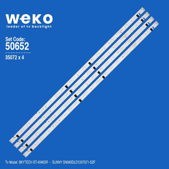 WKSET-5652 35072X4 ZDCX40D10-ZC14F-02 - PN:303CX400033  4 ADET LED BAR resmi