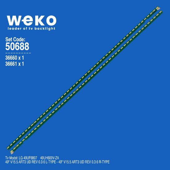 WKSET-5688 36660X1 36661X1 49 V15.5 ART3 UD REV 0.3 6 2 ADET LED BAR (51LED) resmi