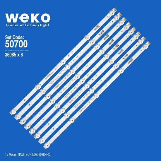 WKSET-5700 36085X8 500C 50E9 5S1P 4X10 1210  CC02500D445V05 YS-L E479275 8 ADET LED BAR resmi