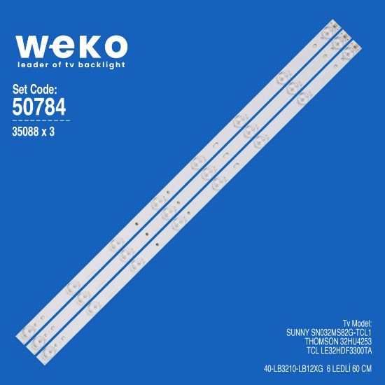 WKSET-5784 36234X3 180.WOO-320014H IC-A-CNT32D522 3 ADET LED BAR resmi