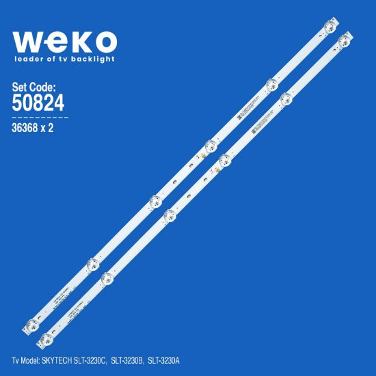 WKSET-5824 36368X2 119-00107 V1.0 20190813 32Z1 6S1P 2*6 2 ADET LED BAR (6V6LED57,4CM) resmi