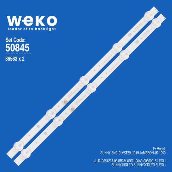 WKSET-5845 36563X2 JL.D19051235-081BS-M 8DD1-90A0-005000  2 ADET LED BAR resmi