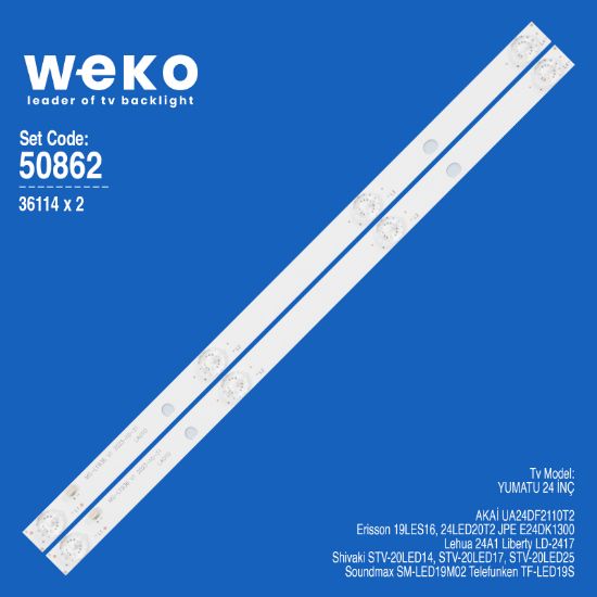 WKSET-5862 36114X2 JS-D-JP2420-041ECC (60416)  2 ADET LED BAR resmi