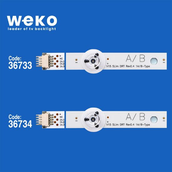 WKSET-5904 36733X10 36734X10 65 V15 SLİM DRT REV0.4 1 A-/B TYPE 20 ADET LED BAR resmi