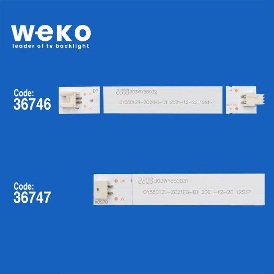 WKSET-5917 36746X6 36747X6 0Y55D12L/R-ZC21FG-01 12 ADET LED BAR resmi
