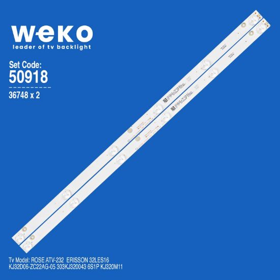 WKSET-5918 36748X2 KJ32D06-ZC22AG-05 303KJ320043 2 ADET LED BAR 6V resmi