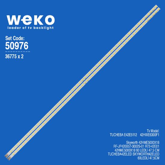 WKSET-5976 36775X2 RF-JP420B57-3002S-01 R72-42E01 2 ADET LED BAR (60LED) resmi