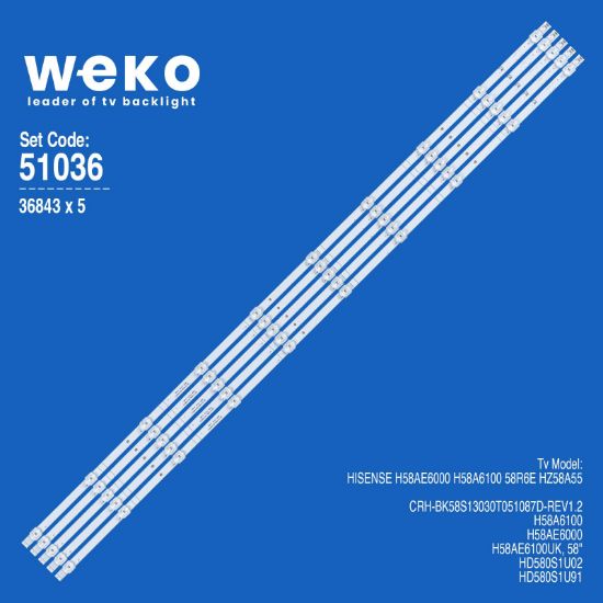 WKSET-6036 36843X5 JL.D580A1330-365AS-M_V02 5 ADET LED BAR resmi