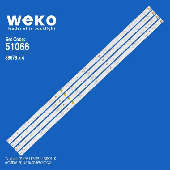 WKSET-6066 36078X4 0Y39D08-ZC14F-04 303WY390033 4 ADET LED BAR resmi