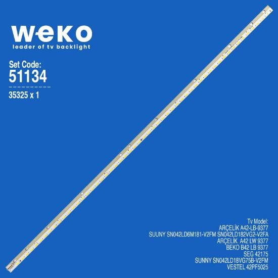 WKSET-6134 35325X1 42 V13 EDGE REV0.8 1 1 ADET LED BAR (54LED) resmi