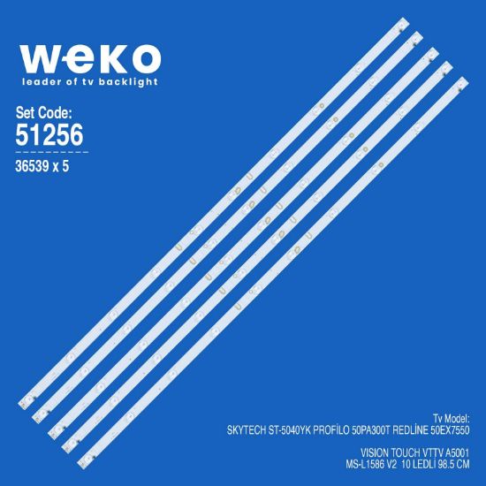 WKSET-6256 36539X5 MS-L1586 V2  5 ADET LED BAR resmi