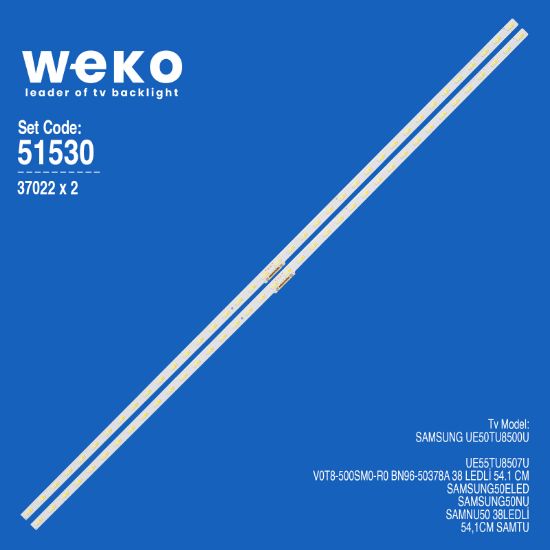 WKSET-6530 37022X2 V0T8-500SM0-R0 BN96-50378A  2 ADET LED BAR (38LED) resmi