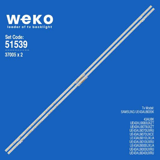 WKSET-6539 37005X2 BN96-52587A REV00 ES43SV8FPKWA36  2 ADET LED BAR (36LED) resmi