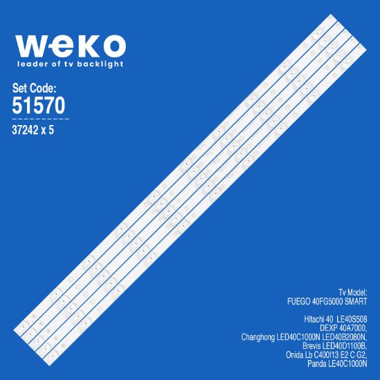 WKSET-6570 37242X5 RF-AB400E32-1001S-01 A7  5 ADET LED BAR resmi