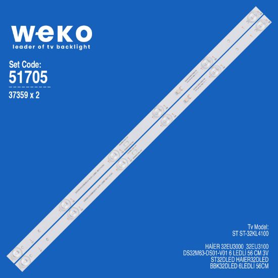 WKSET-6705 37359X2 DS32M63-DS01-V01 2 ADET LED BAR resmi