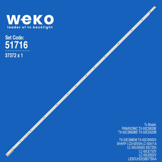 WKSET-6716 37372X1 V500HJ1-LE8-TREM02 6202B0009L101  1 ADET LED BAR (56LED) resmi
