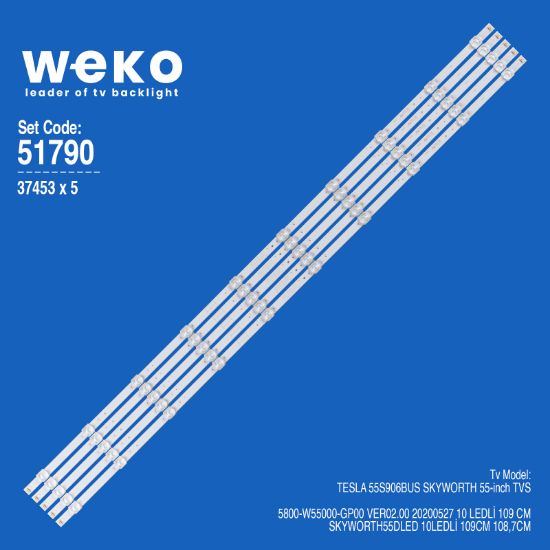 WKSET-6790 37453X5 5800-W55000-GP00 VER02.00 20200527 5 ADET LED BAR resmi