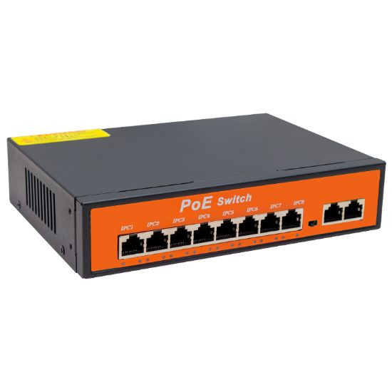 POWERMASTER 8+2 PORT 10/100 MBPS 96 WATT POE ETHERNET SWITCH resmi