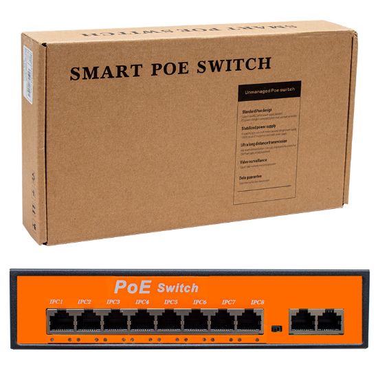 POWERMASTER 8+2 PORT 10/100 MBPS 96 WATT POE ETHERNET SWITCH resmi