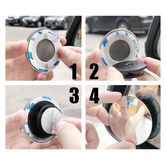 SUNUP SN-14760 ÜNİVERSAL KÖR NOKTA AYNASI MOTOSİKLET - ARABA 360 DERECE AÇILI 3M YAPIŞKANLI (2Lİ PAKET) resmi