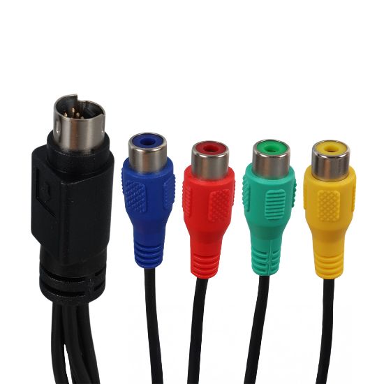 7 PİN S-VİDEO TO 4 RCA DİŞİ RGB GÖRÜNTÜ KABLOSU (DVD - DV - ESKİ EKRAN KARTI - TÜPLÜ TELEVİZYON) resmi