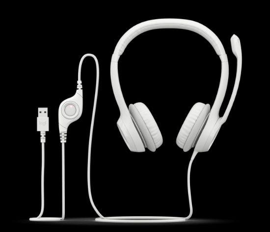 LOGITECH H390 MIKROFONLU BEYAZ KULAKLIK  981-00128 resmi