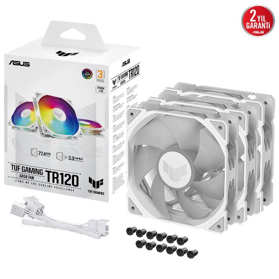 ASUS TUF TR120 120MM ARGB 3IN1 BEYAZ KASA FANI resmi