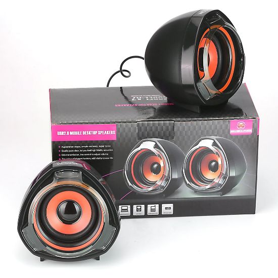MAGICVOICE A7 1+1 USB MİNİ OVAL HOPARLÖR TAK KULLAN (5W+5W*4 OHM) resmi