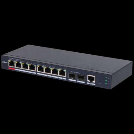 DAHUA S4210-8GT-110 8 PORT 8XGE-2XGE/SFP-1XGE YÖNETİLEBİLİR 110W POE SWİTCH resmi