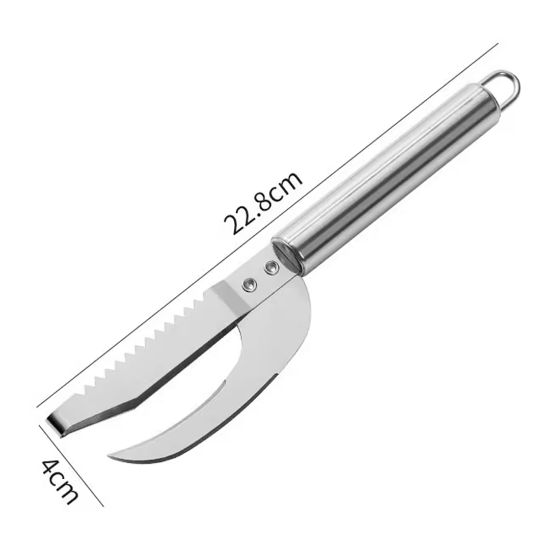 SUNUP SN-20408 BALIK SOYMA PUL TEMİZLEME YIKAMA BIÇAĞI PASLANMAZ ÇELİK (3 İN 1) resmi