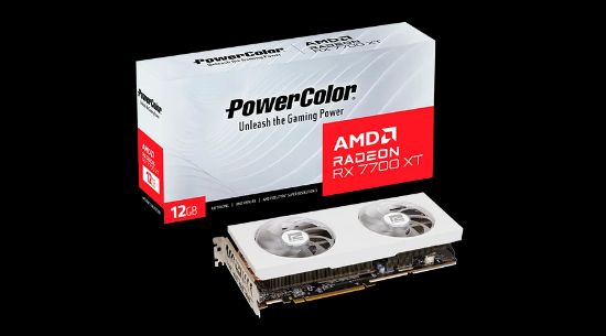 POWERCOLOR RX7700XT 12G-P/WHITE GDDR6 192BIT resmi