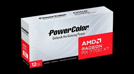 POWERCOLOR RX7700XT 12G-P/WHITE GDDR6 192BIT resmi