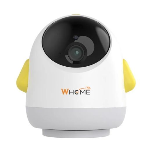 WHOME YAPAY ZEKA DESTEKLİ 360° GECE GÖRÜŞLÜ SARI WİFİ BEBEK GÜVENLİK KAMERASI resmi