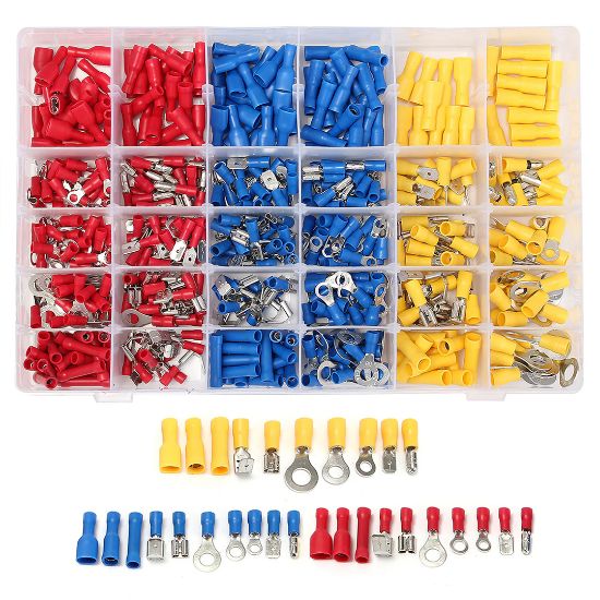 POWERMASTER PM-25982 MUHTELİF ÖLÇÜLERDE KABLO PABUÇ (480 PARÇA) resmi
