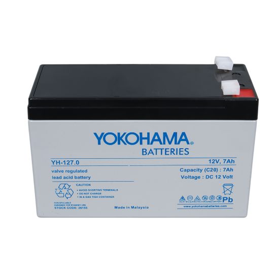 YOKOHAMA YH-127.0 12 VOLT - 7 AMPER AKÜ (150 X 65 X 90 MM) resmi