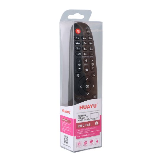 HUAYU KL RM-L1888 LG NETFLIX-PRIME VIDEO-RAKUTEN TV-DISNEY+ TUŞLU UNIVERSAL LCD LED TV KUMANDA resmi