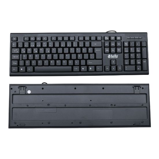 HELLO HL-4809 STANDART KABLOLU SİYAH USB Q KLAVYE resmi