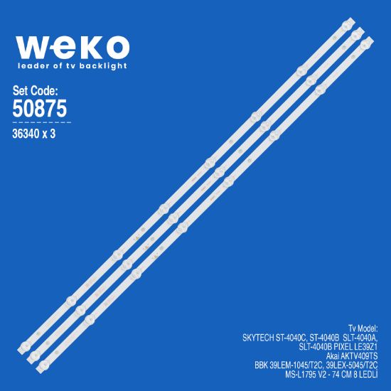 WKSET-5875 36340X3 MS-L1795 V2 3 ADET LED BAR resmi