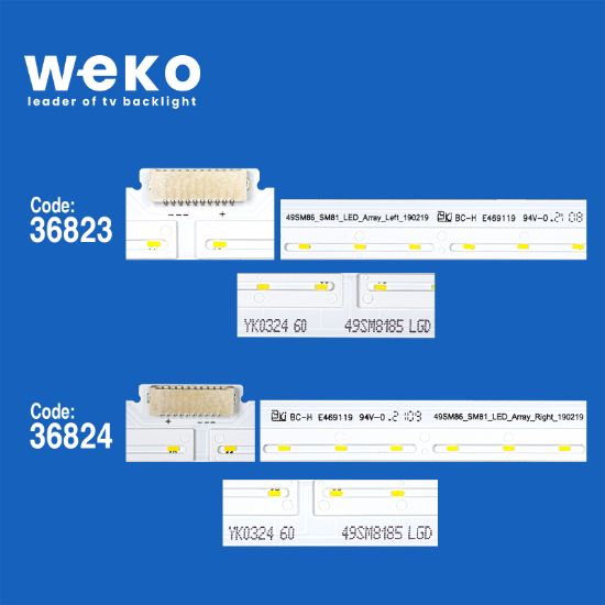 WKSET-6018 36823X1 36824X1 LGE 19Y 49INCH_L/R-TYPE_180828 2 ADET LED BAR (60LED) resmi