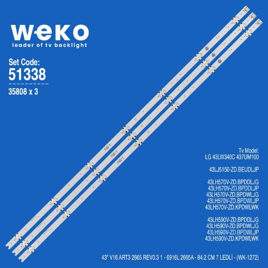 WKSET-6338 35808X3 43 V16 ART3 2665 REV0.3 1  3 ADET LED BAR resmi