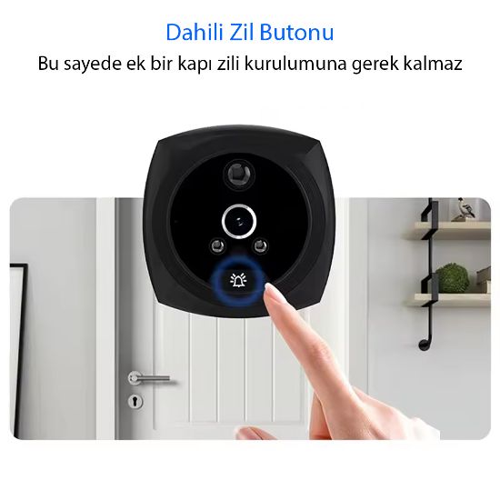 POWERMASTER PM-24933 3.5 INCH KAMERALI AKILLI KAPI ZİLİ resmi