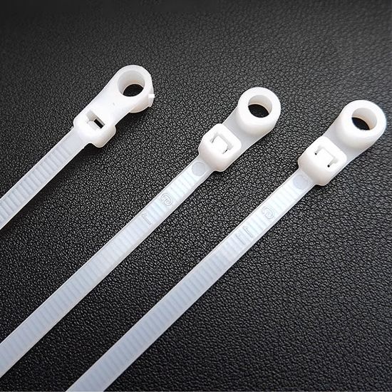 POWERMASTER PM-26331 DELİKLİ BEYAZ KABLO BAĞI 3.6X200MM  (100LÜ PAKET) resmi