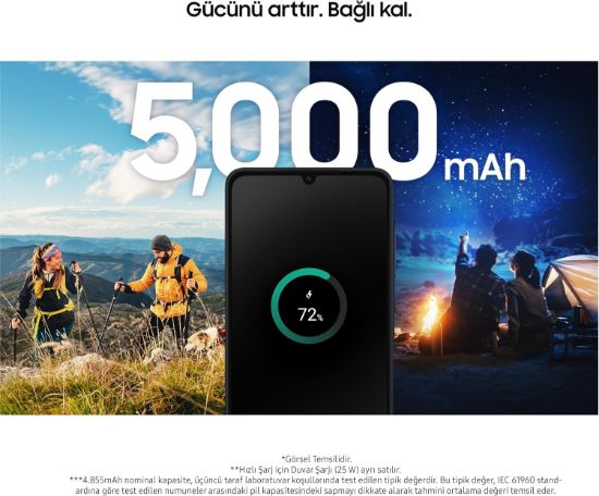 SAMSUNG GALAXY A06 128GB 4GB RAM MAVI CEP TELEFONU resmi