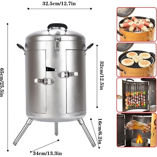 SUNUP SN-26266 GÜMÜŞ BARBEKÜ MANGAL IZGARASI resmi