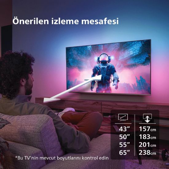 PHILIPS 65PUS8909 4K ULTRA HD 65" 165 EKRAN UYDU resmi