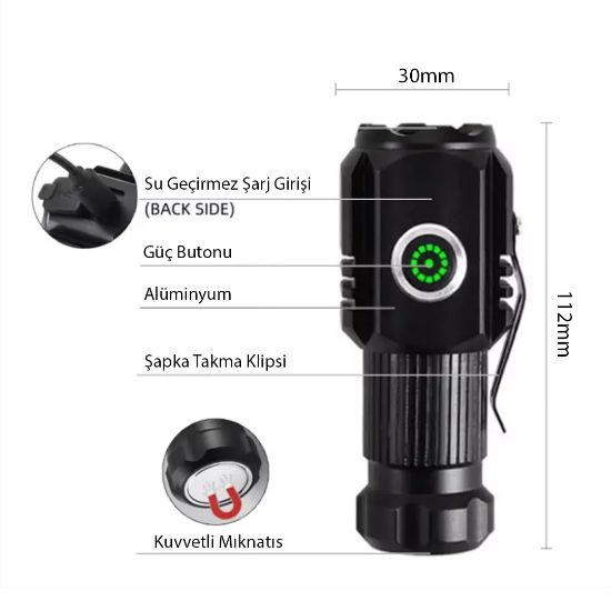 POWERMASTER PM-25119 ŞAPKA FENERİ BÜYÜK MODEL resmi