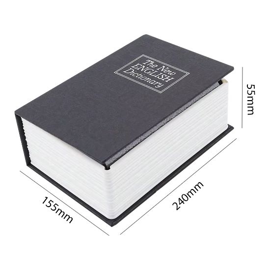 SUNUP SN-26087 KİTAP GÖRÜNÜMLÜ METAL KASA 240X155X55MM resmi