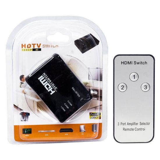 POWERMASTER PM-6853 3 GİRİŞ 1 ÇIKIŞ HDMI SWITCHER TOPLAYICI KUMANDALI ADAPTÖRSÜZ resmi