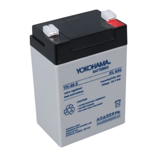YOKOHAMA YH-46.0 4 VOLT - 6 AMPER KURU AKÜ (68 X 45 X 95 MM) resmi