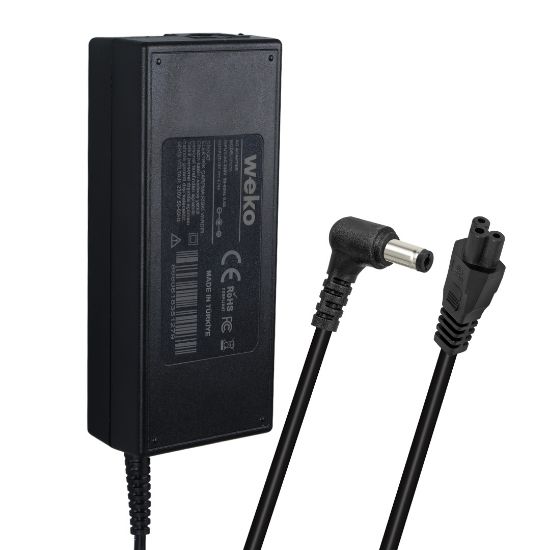WEKO 19 VOLT - 4.74 AMPER - 90 WATT 5.5*2.5 UÇLU YERLİ ÜRETİM NOTEBOOK ADAPTÖR resmi